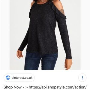 American Eagle soft and sexy cold shoulder top